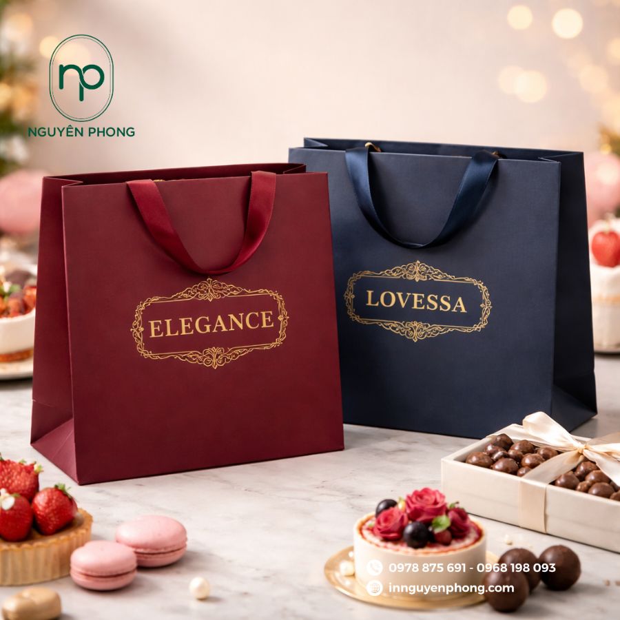 In túi giấy đựng bánh giá rẻ tại TPHCM